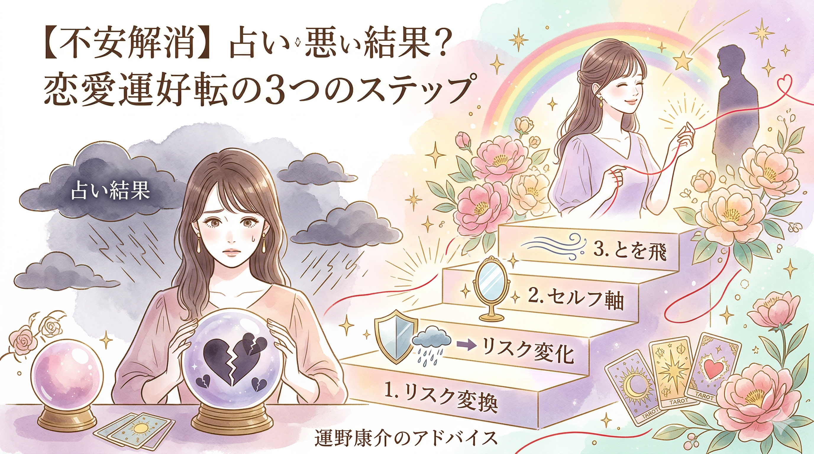 占いで悪いこと言われた女性