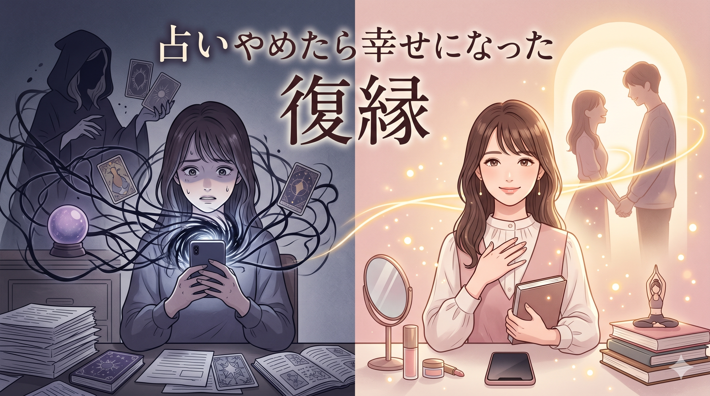 占いやめたら幸せになり復縁を願う女性