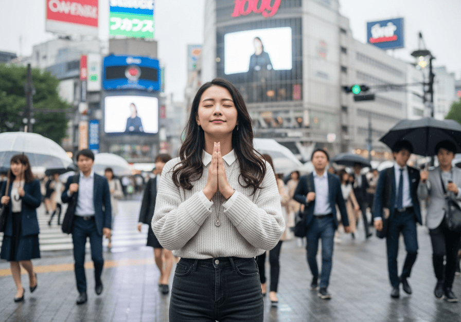 意中の人に会いたいと願う女性