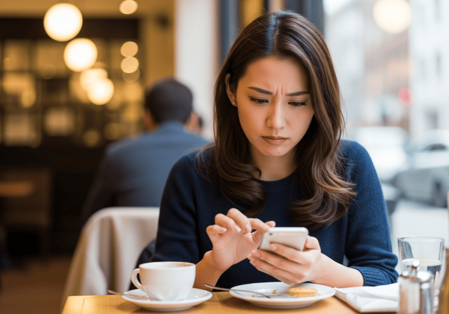 彼氏にイライラしている女性