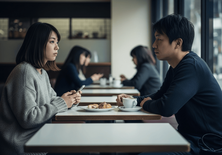 冷めた関係のカップル