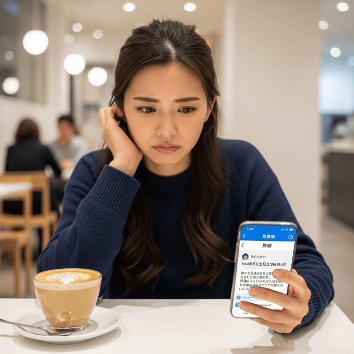 彼氏が誕生日を間違ってLINEしてきてがっかりする女性