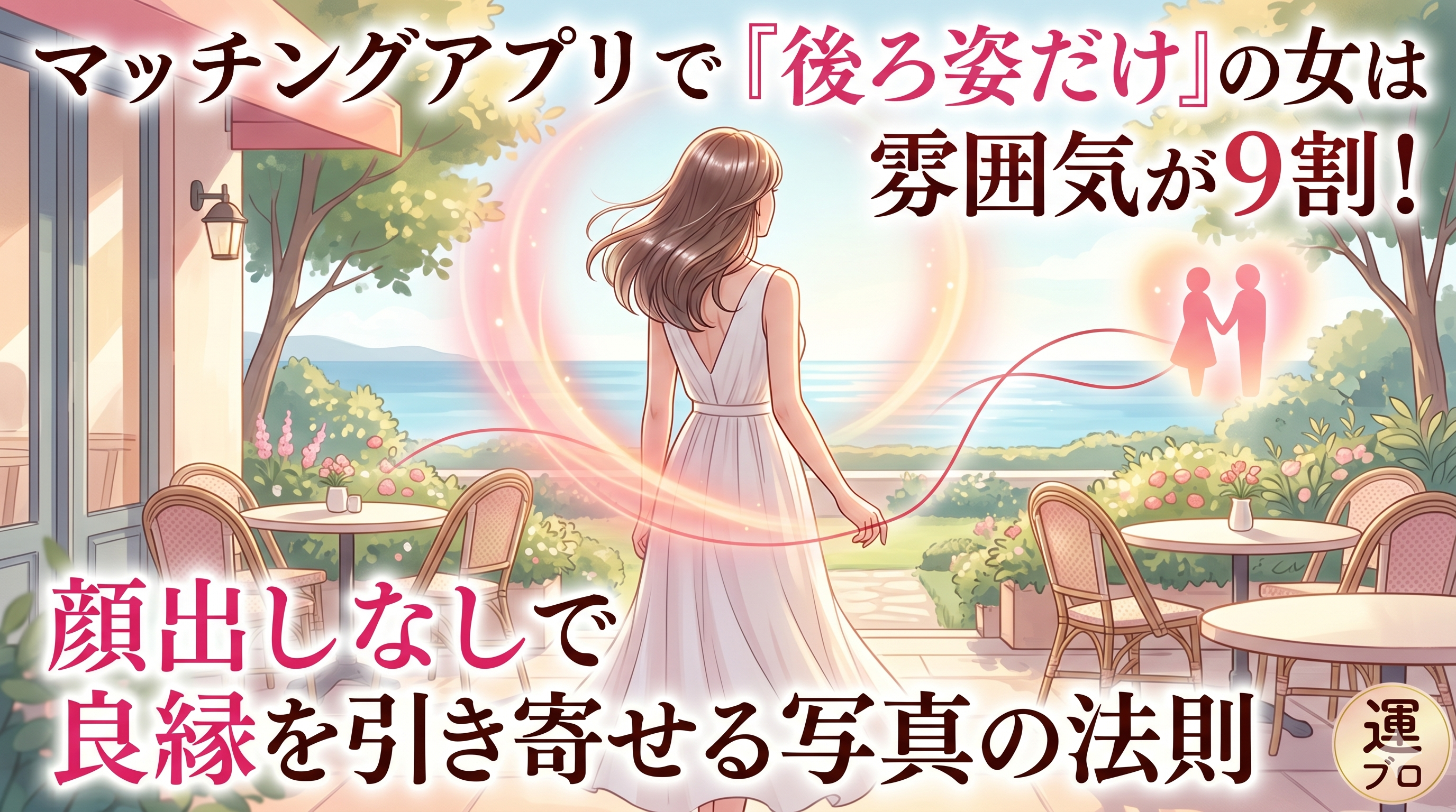 マッチングアプリで後ろ姿だけの女性