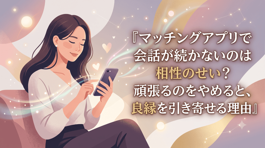 マッチングアプリ 会話 続かない 相性