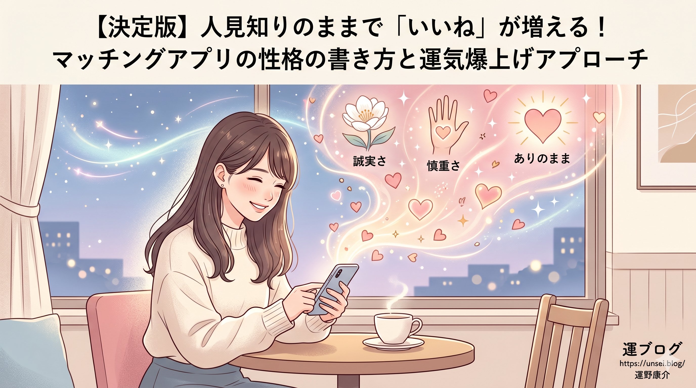 マッチングアプリ人見知り性格書き方