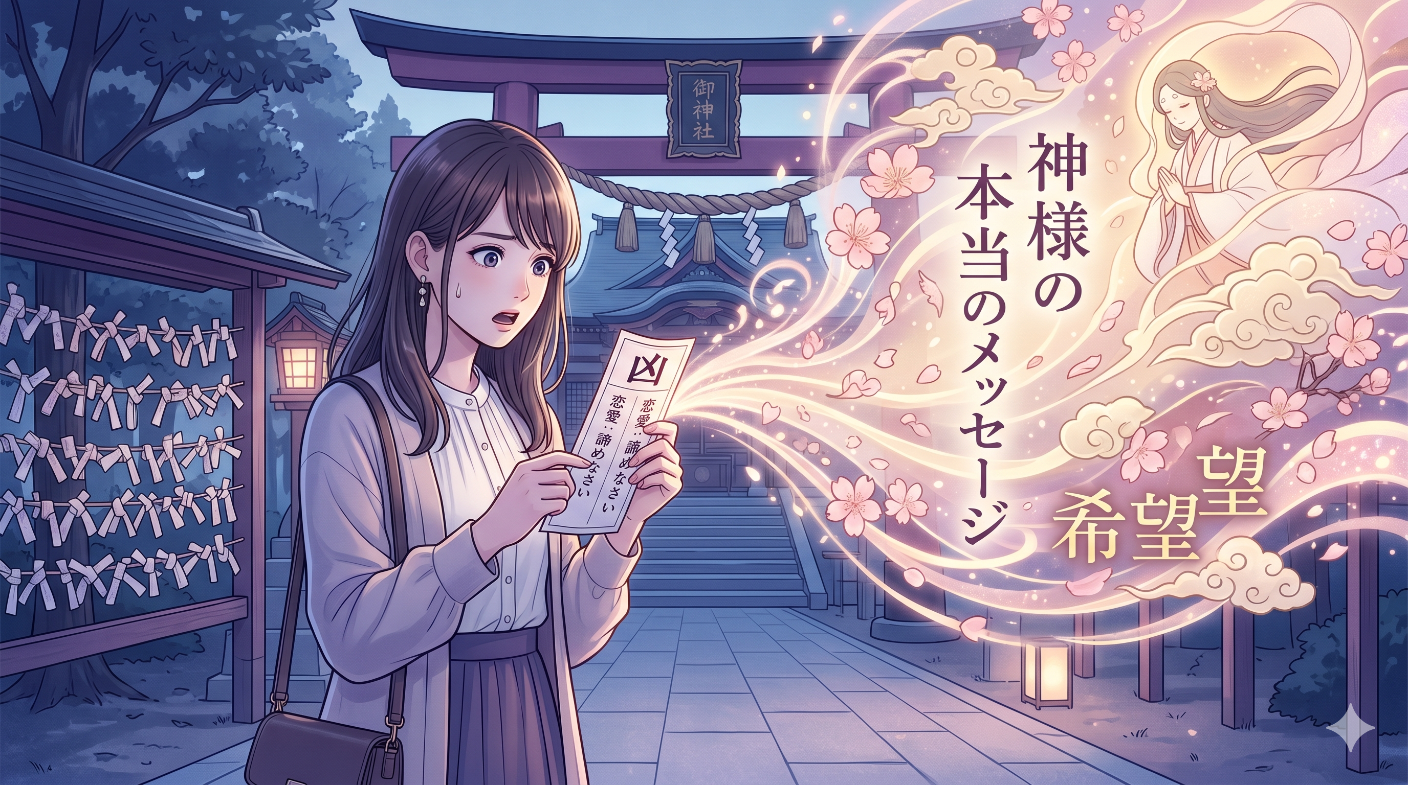 おみくじの恋愛運の結果にクレームをつけたい女性