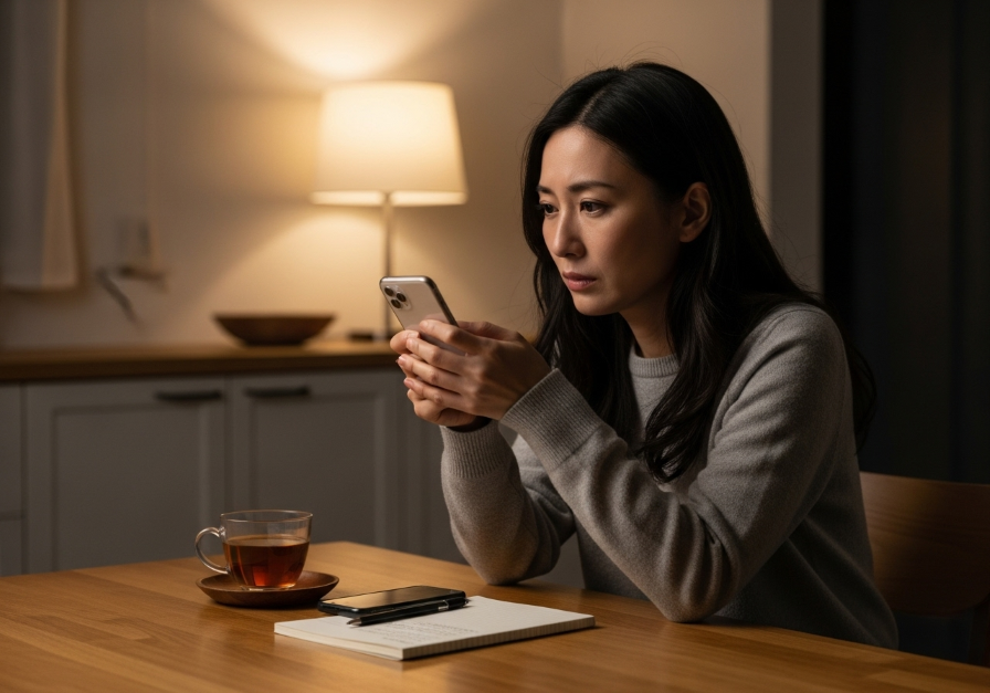 彼氏が仕事が忙しそうで心配する女性