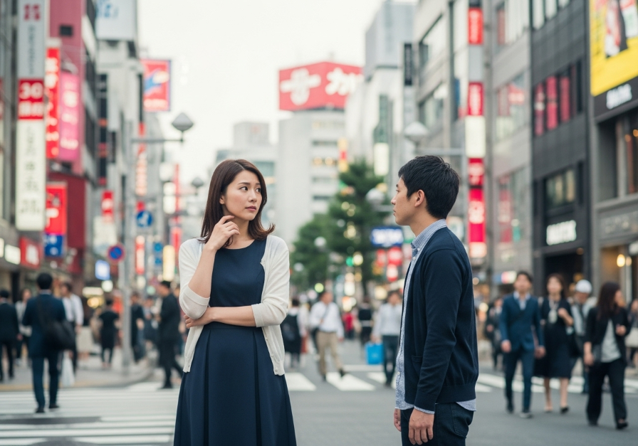 背が低くブサイクな彼氏の事を気にする女性