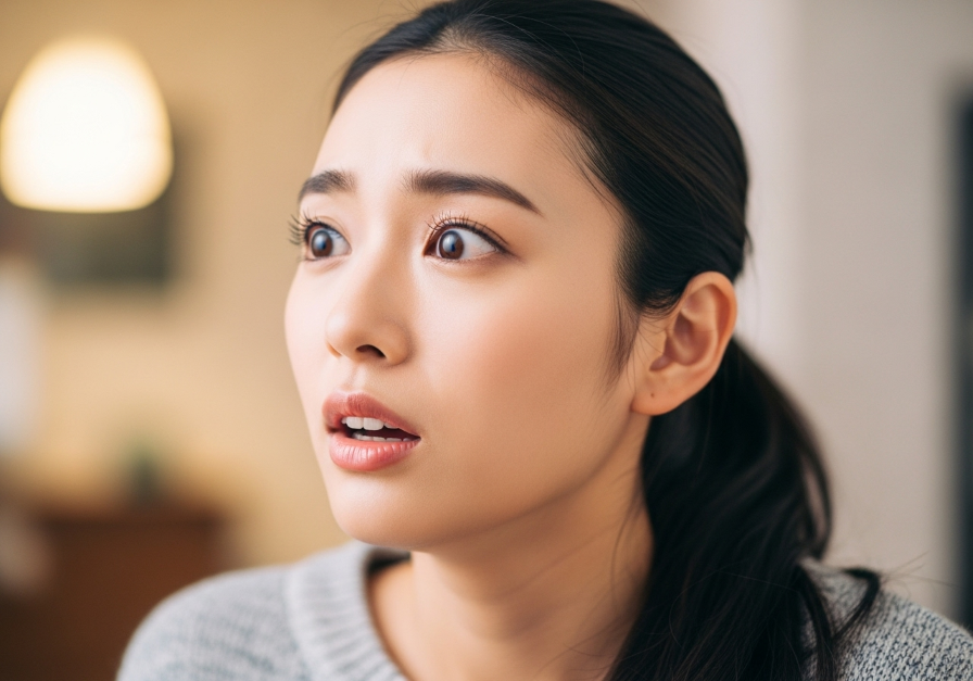 彼氏に名前を間違われて驚く女性