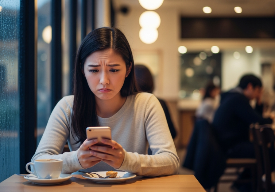 彼氏から何言ってるか分からないと言われ困惑する女性