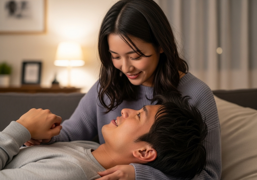 膝枕をねだる彼氏が可愛いと感じる女性