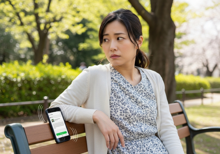 彼が頻繁にネガティブな内容のLINEを送ってくるので無視している女性y