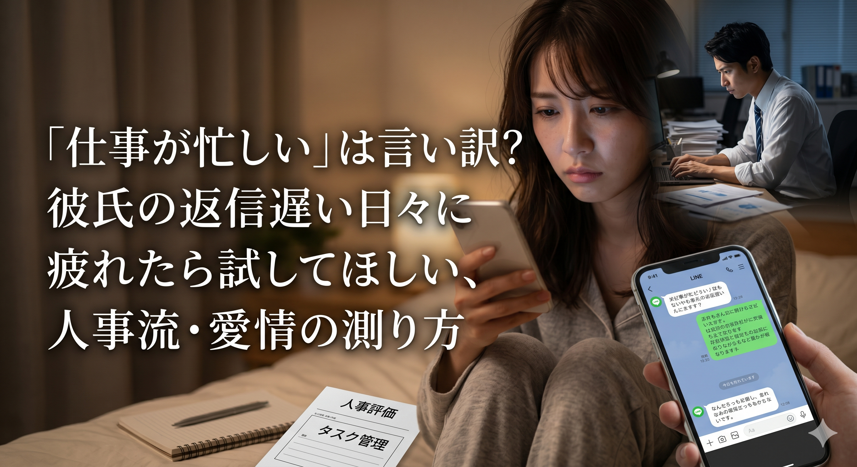 彼氏の返信が遅いと感じている女性