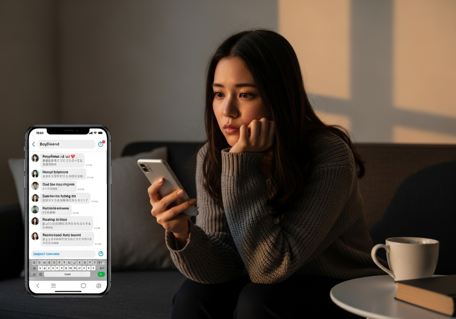 毎日LINEしてくる彼に話す事がなくなっている女性