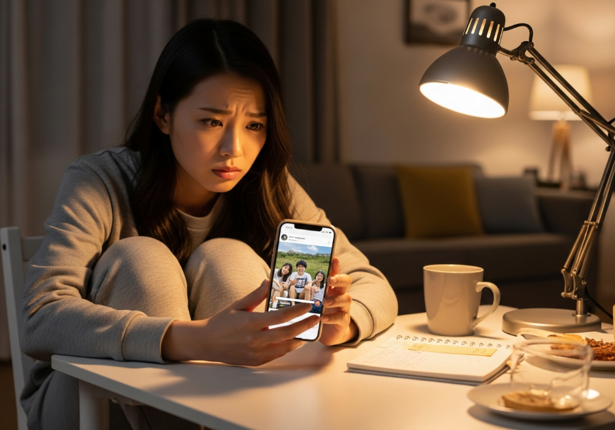 彼氏が一人旅に出て浮気を心配する女性