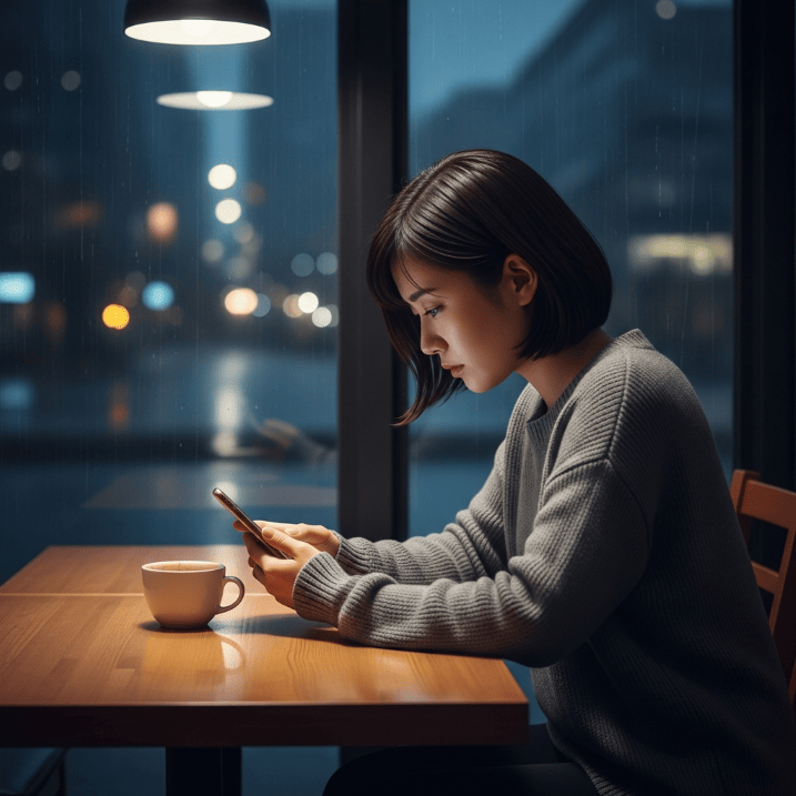 彼氏に胸が小さいと言われて落ち込む女性