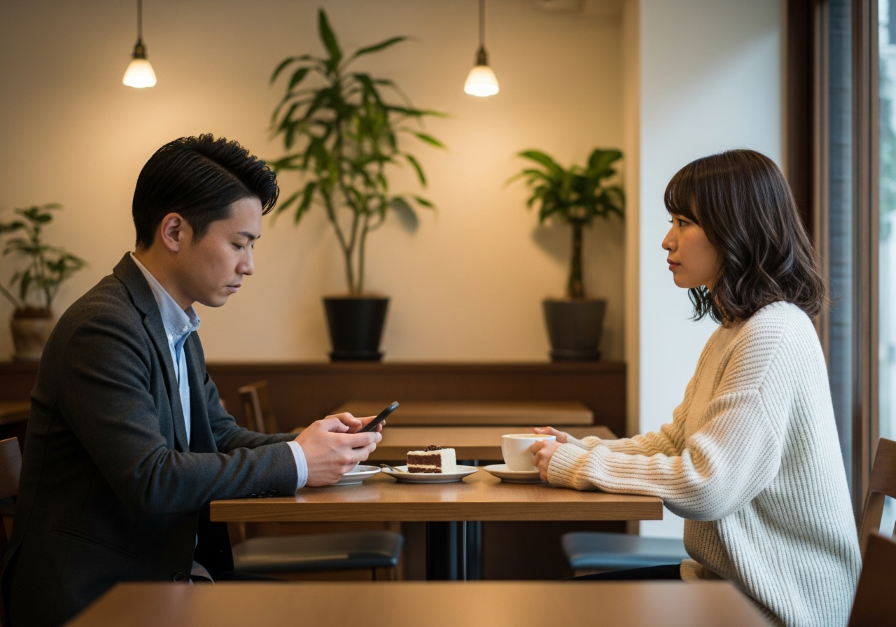 なんとなくよそよそしいカップル