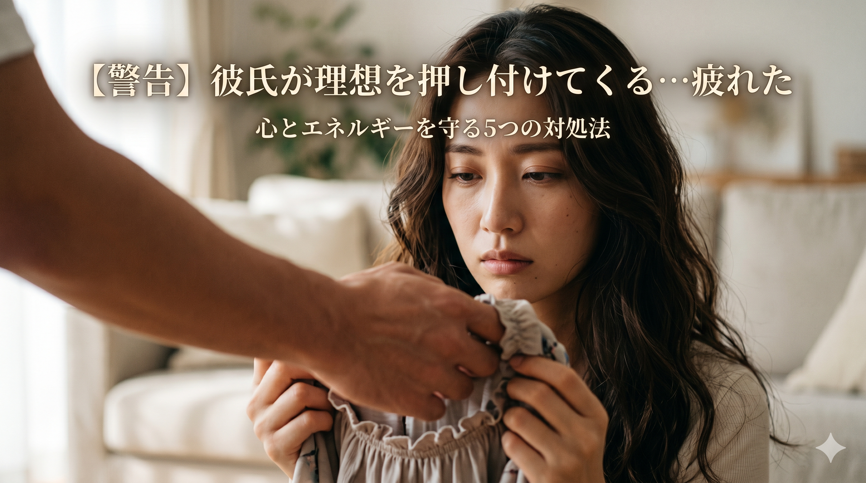 彼氏が理想を押し付けてきて疲れた女性