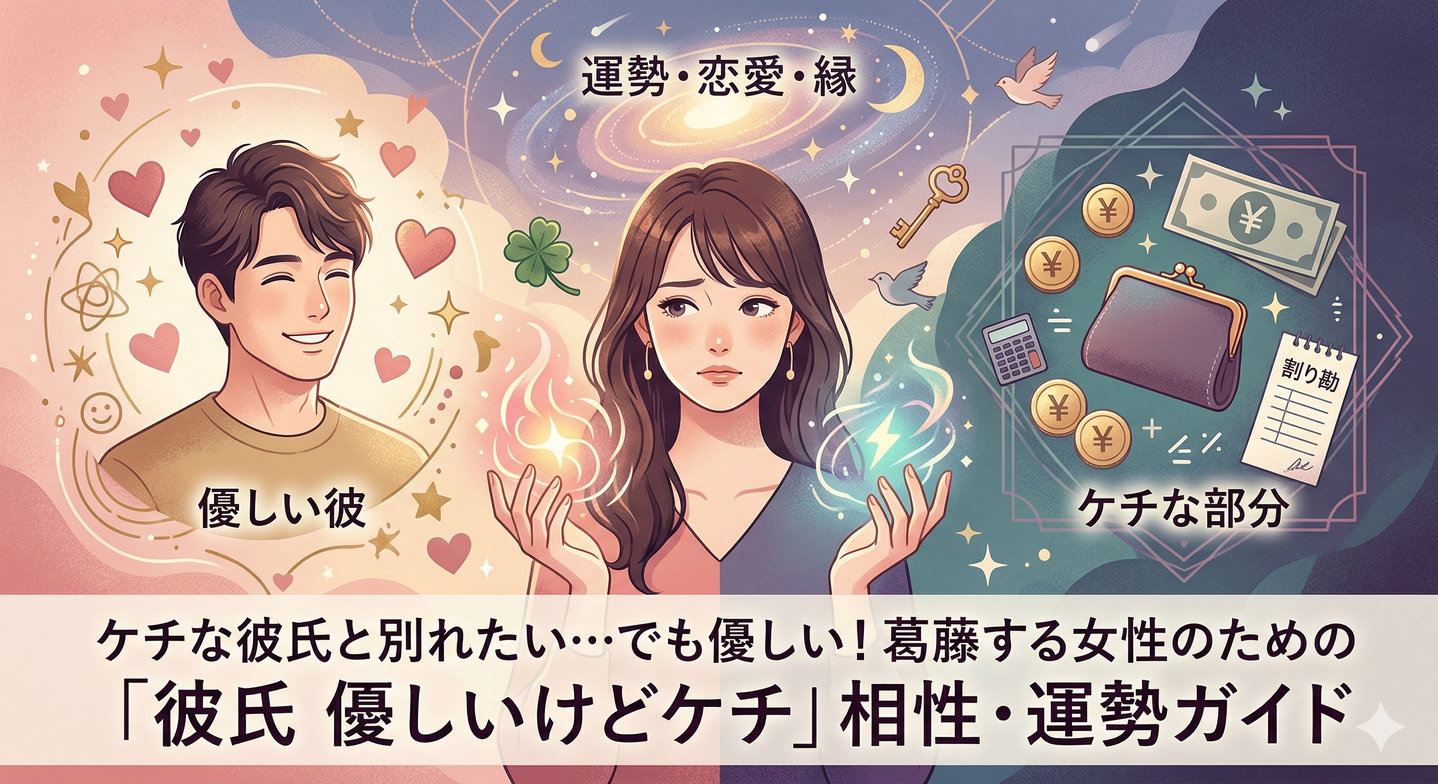 彼がケチだけど優しいので悩む女性