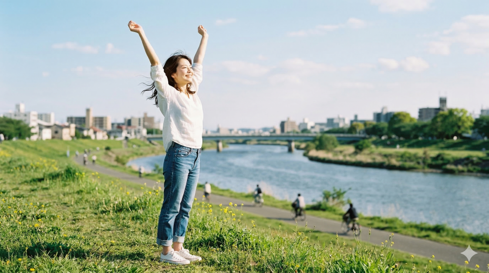 縁切りをして新しい出会いに胸を膨らます女性