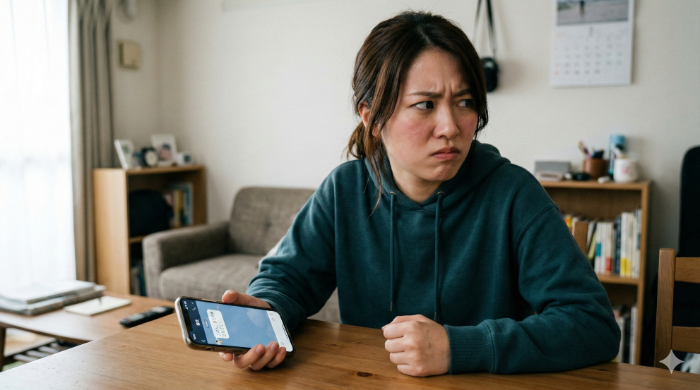 彼氏がまた約束を忘れていた事に激怒する女性