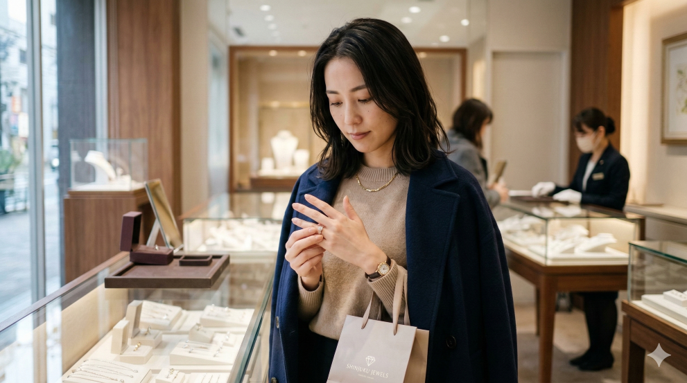 彼が指輪をくれないので自分で指輪を買った女性