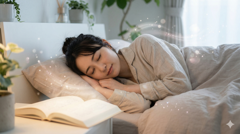 眠りについてる女性