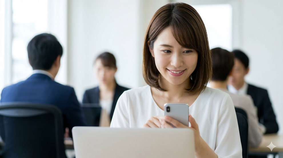 社内恋愛を秘密にしているのが楽しい女性