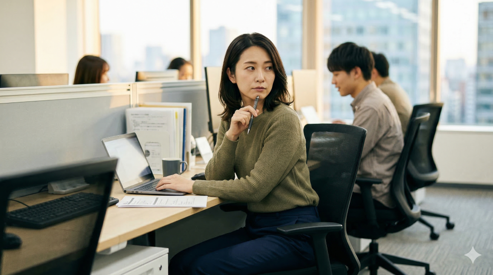 年下男性社員が気になる女性