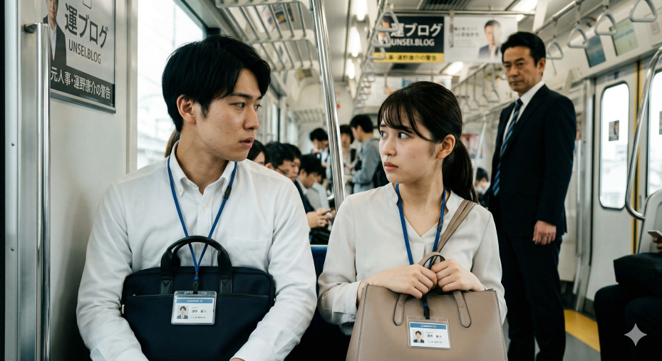 社内恋愛の彼と一緒に通勤してるのが人事にバレる
