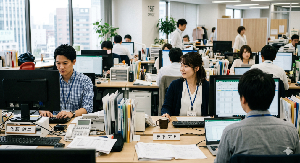 隣の男性社員が気になる女性