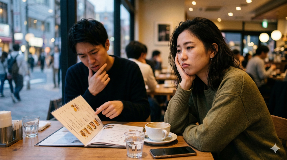 優柔不断な彼氏に疲れた女性