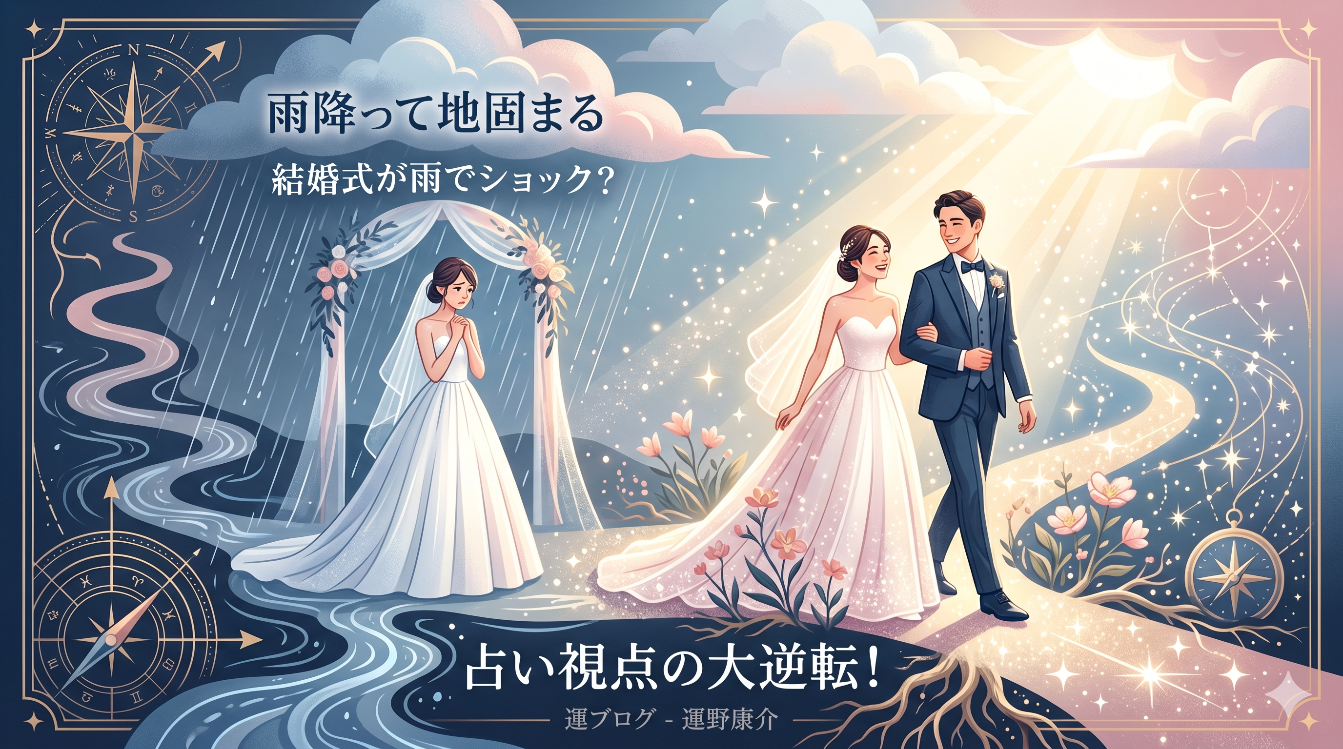 結婚式雨