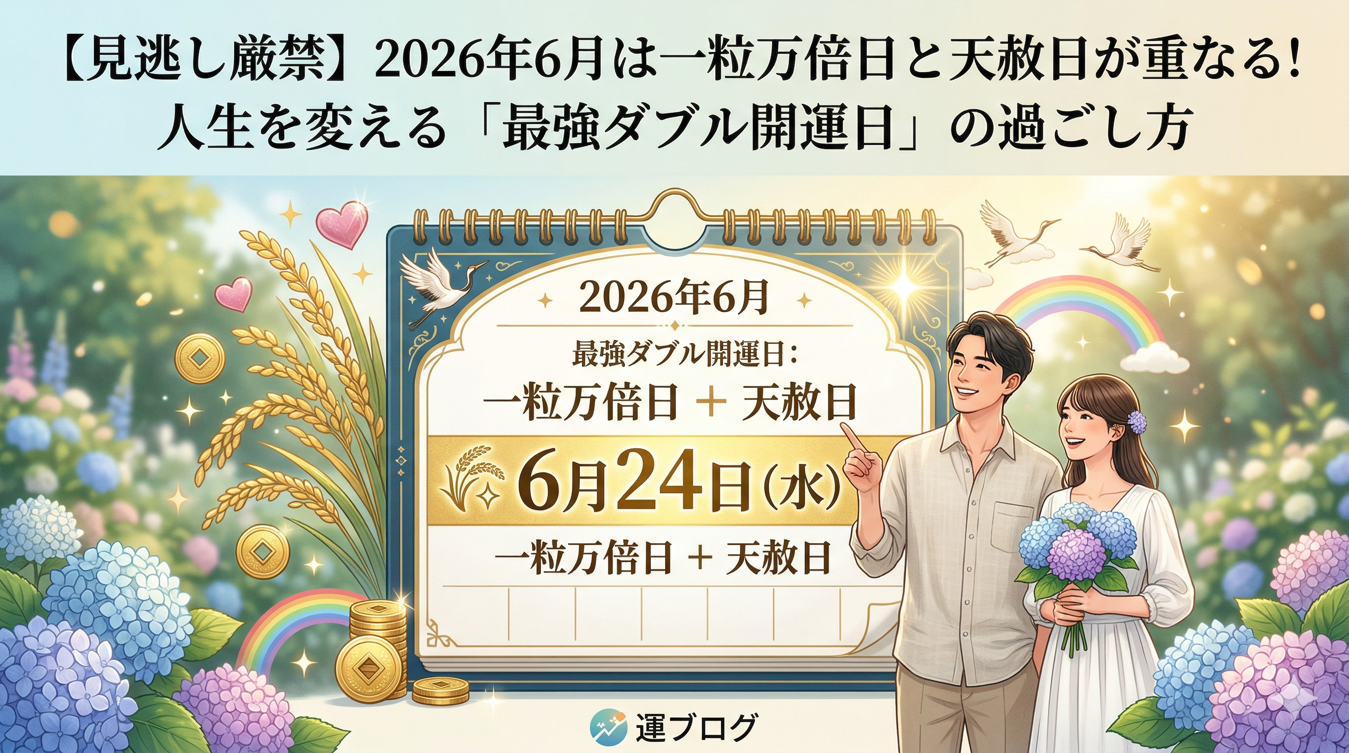 一粒万倍日天赦日重なる2026年6月