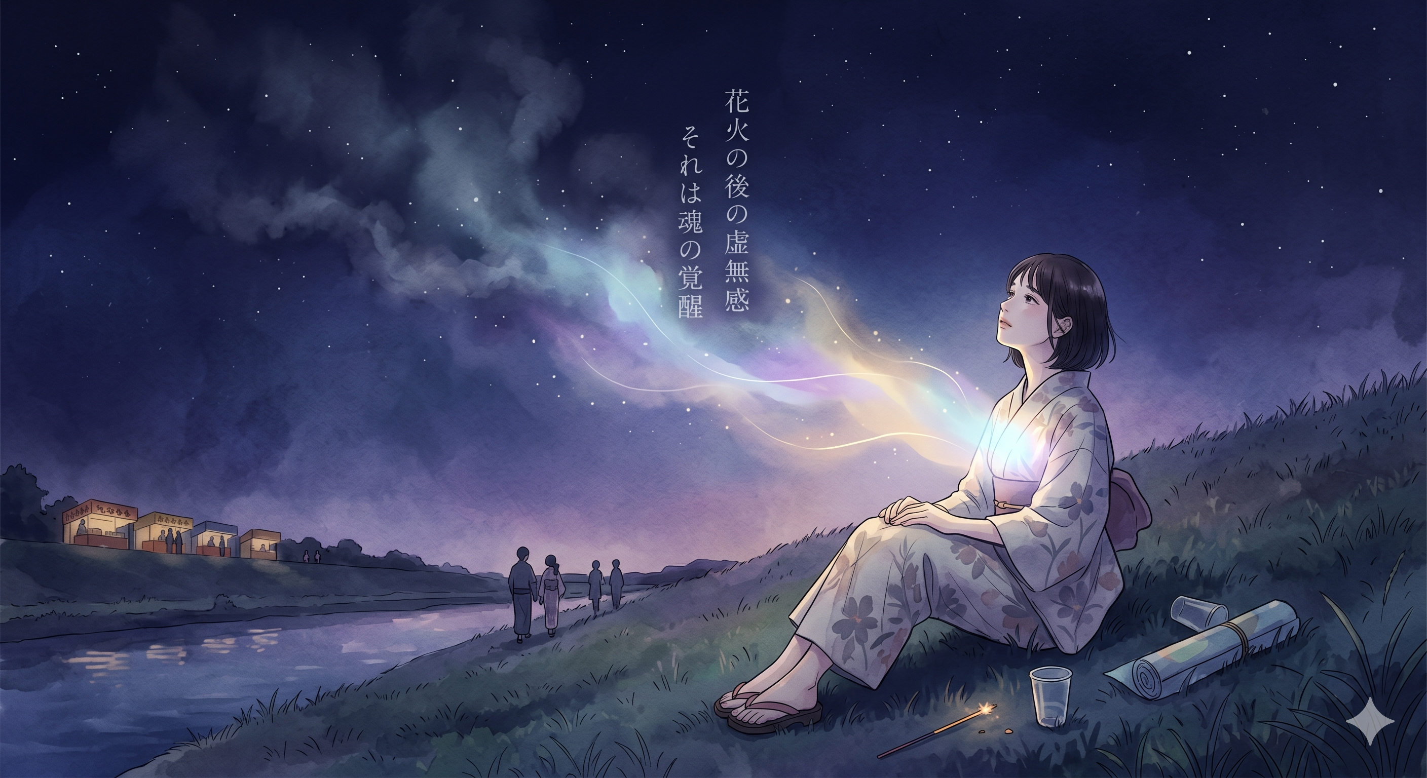 花火大会のあと虚無感を感じる女性