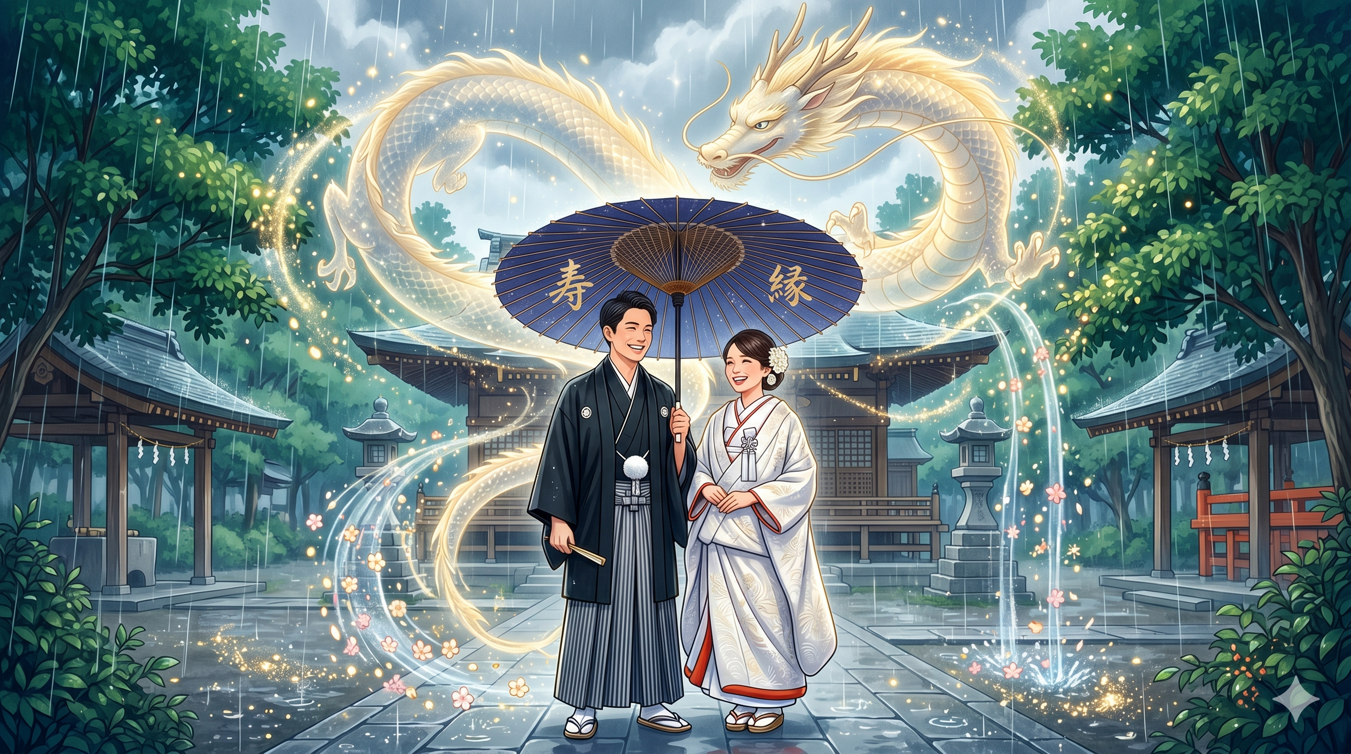 雨の日の結婚式と龍神様
