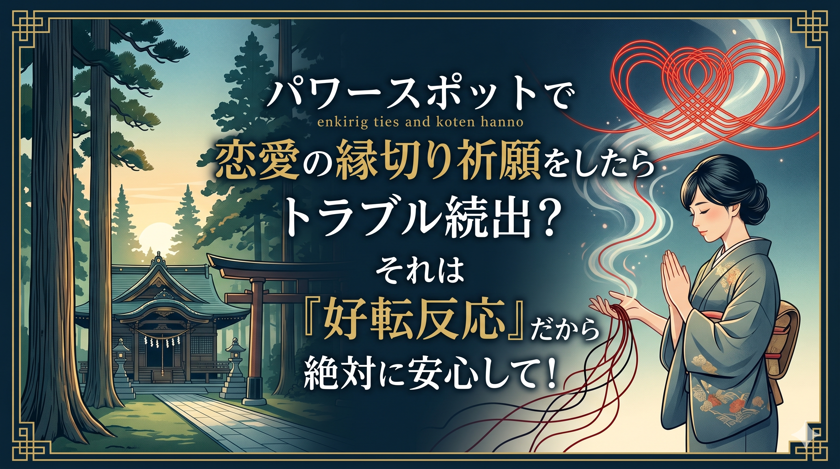 パワースポットで恋愛の縁切りをしたら好転反応が