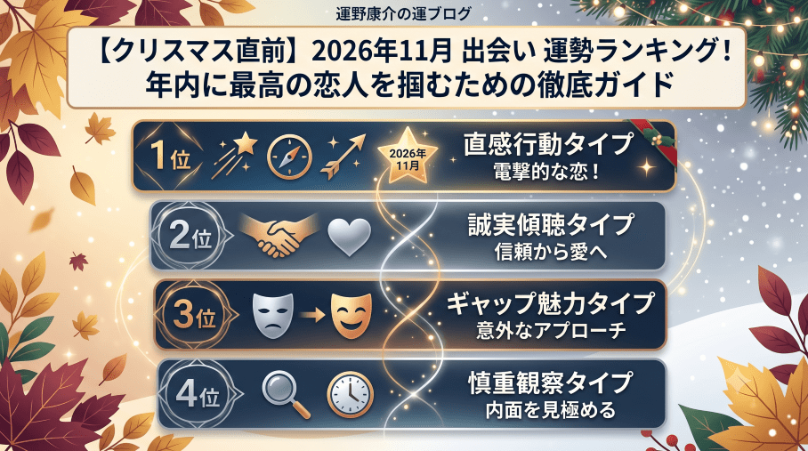 2026年11月の出会い運ランキング